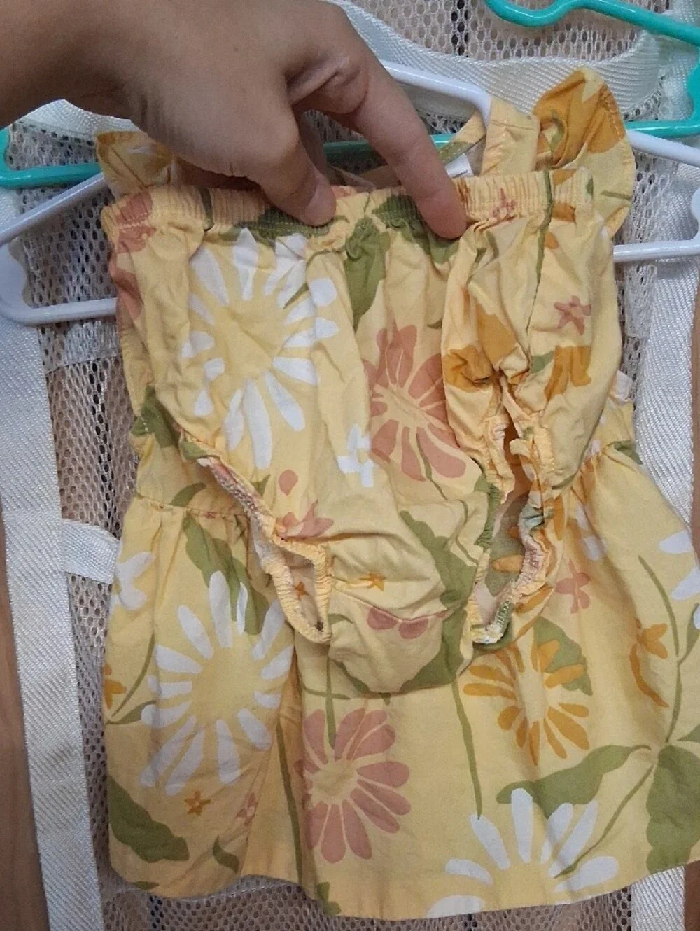Carter's Yellow Floral Toddler Sundress with White, Pink & Green Print